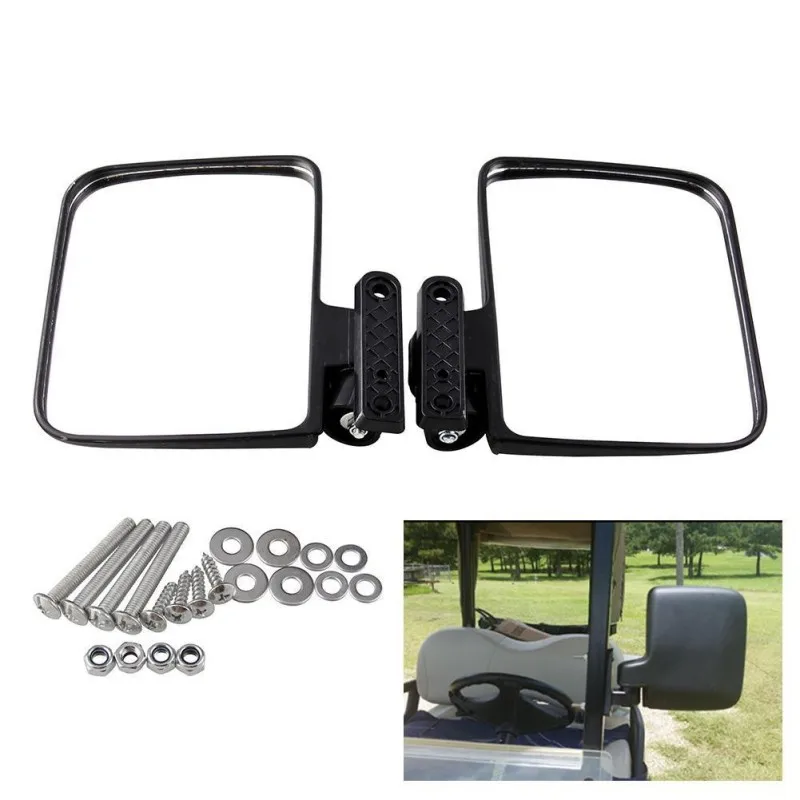 

2pcs Universal Golf Car Side Mirror Rear View Mirror Golf Cart Mirrors for EzGo Club Car Yamaha Moveland RHOX Style Accessories