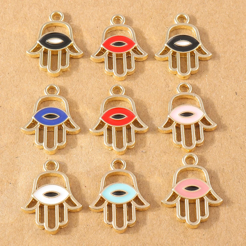 10 stücke Emaille Truthahn Glück bösen Blick Charms Anhänger für Schmuck Herstellung Ohrringe Halskette Armband DIY Zubehör liefert – Detail 9