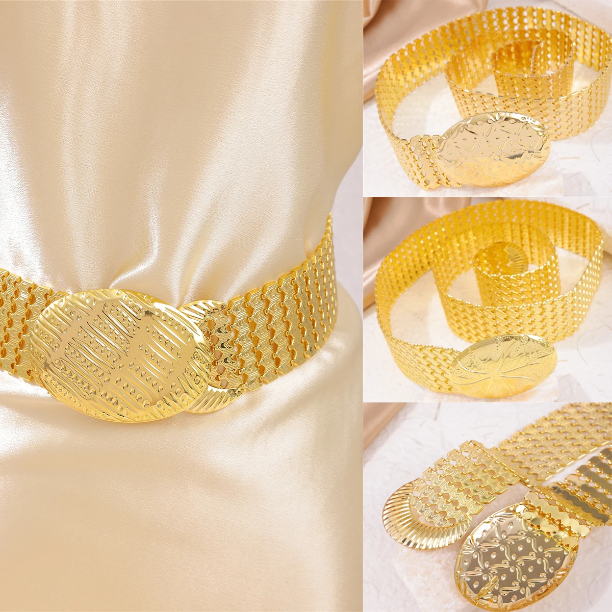 Металлическая цепочка на талию для невесты, блестящий женский пояс, гибкая цепочка, дизайн, кафтан, украшение, Алжир, традиционные праздничные украшения