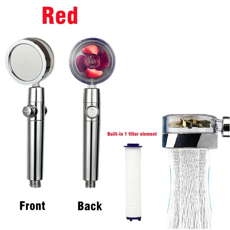 Enhanced High-Pressure Water-Saving Rotating Showerhead with Filter