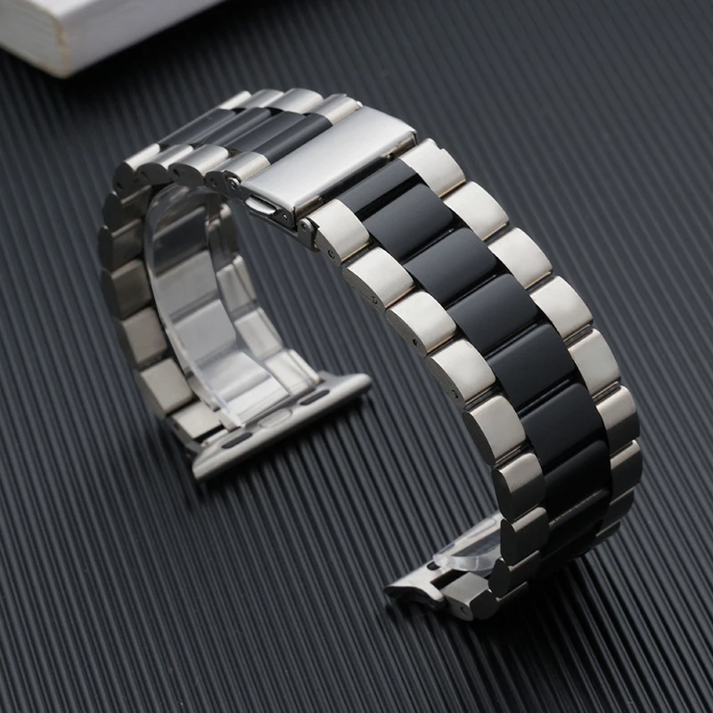 Premium Stainless Steel Watch Band - Sleek Metal Strap with Adjustable Design