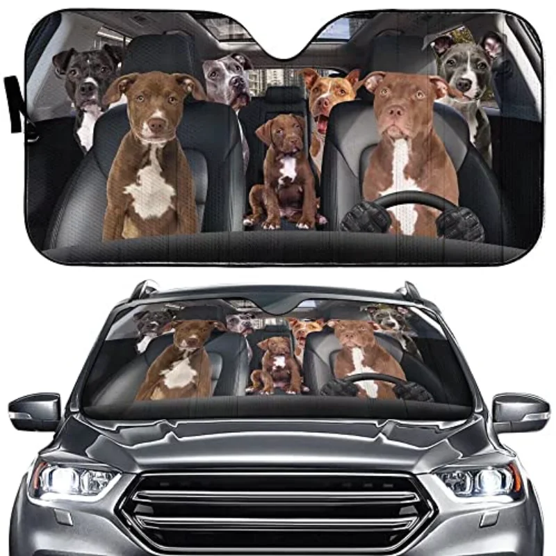 

German Shorthaired Pointer Dog Driver Sun Shade Sun Shield Funny Animal Car Sunshade Reflector for Truck Seat Sunshade Pet Auto