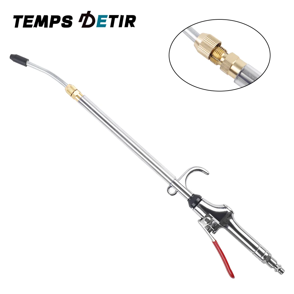 44-64CM Extendable Industrial Air Blow Gun Extensible Stainless Steel Air Flow Nozzle Pneumatic Dust Blower 360&deg; Swivel