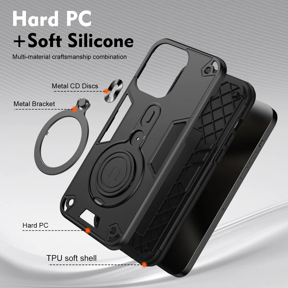 Enhanced Metal Rotating Bracket with Multiple Holder and Camera Protection Cover