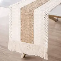 Boho Table Runner 108 Inches Long for Home Decor Farmhouse Table Runner Rustic Macrame Table Runner with Tassels Bohemian Decor 1