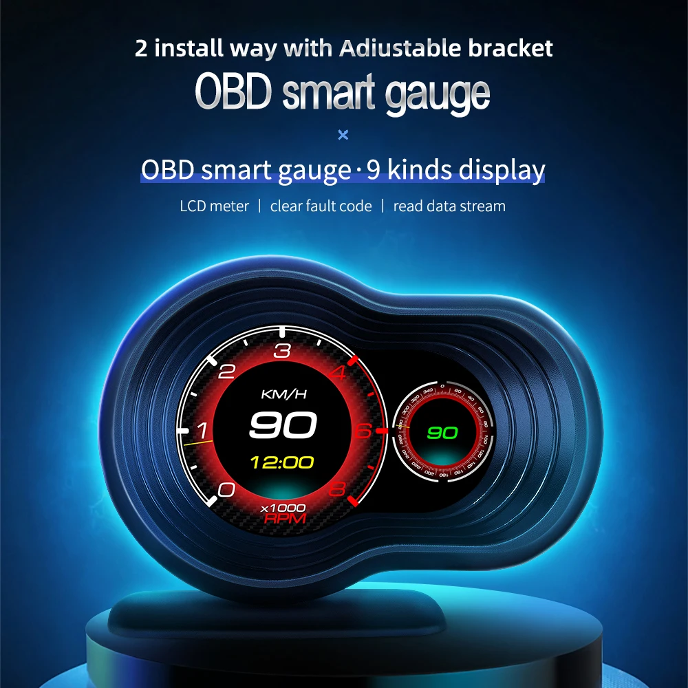HUD Ʈ  OBD,  ÷, LED  ӵ Ÿڹ, ˶ , ٱ ڵ , 9 