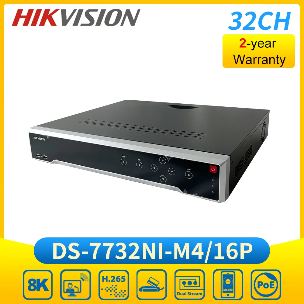 Hikvision DS7732NIM4/16P 32 Channel 8K NVR 16chPoE 32MP