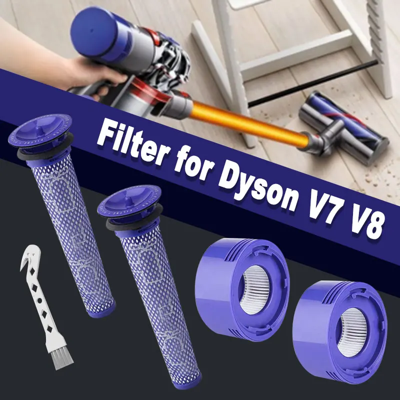 Enhanced Replacement Pre-Filter and Post-Filter for Cordless Vacuum Cleaners