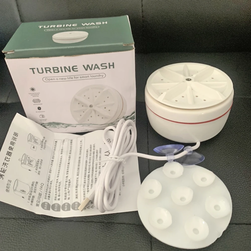 Portable Washing Machine Intelligent Timing Mini Washing Turbine Rotation Forward Reverse Wave Wheel for Intimate Clothes Socks
