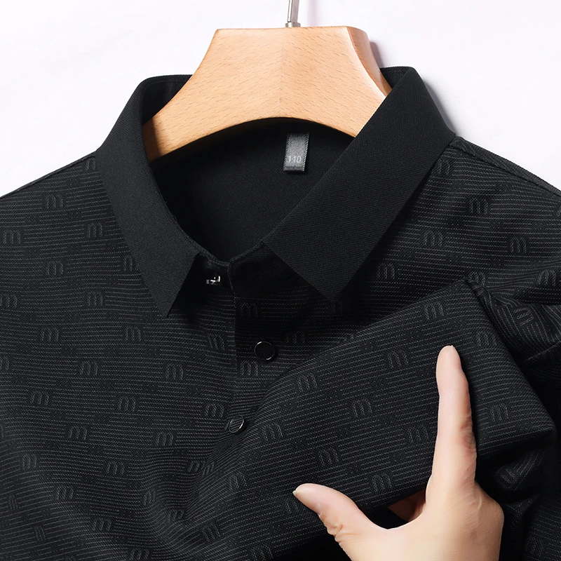 2026 Neue Herren Freizeitmode Bedrucktes Kurzarm-Polohemd Knitterfrei Atmungsaktiv Bequemes Vielseitiges Sommer-T-Shirt – Detail 8