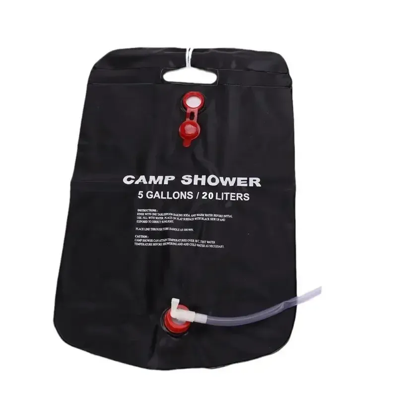 Camping Shower Bag 20L Water Tank Solar Heated Portable Shower Bag Foldable Water Organizer Large Capacity Camping Accessories