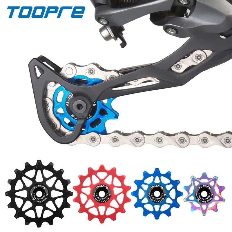 Premium Bicycle Derailleur Jockey Wheels - Aluminum Ceramic Bearing Pulley, Lightweight Hollow Design