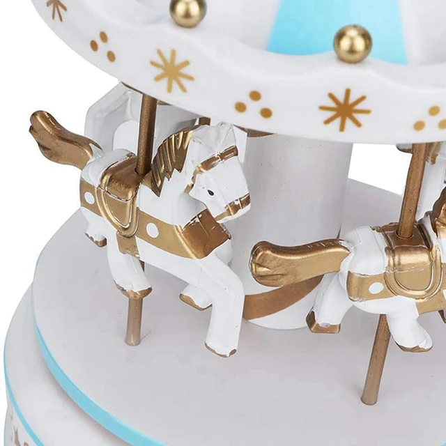 2X Music Box Merry Go Round Room Dekorációk Forgatható Wind Up Legjobb Ajándék Ajándékok Fiúknak Lányoknak B - Image 2