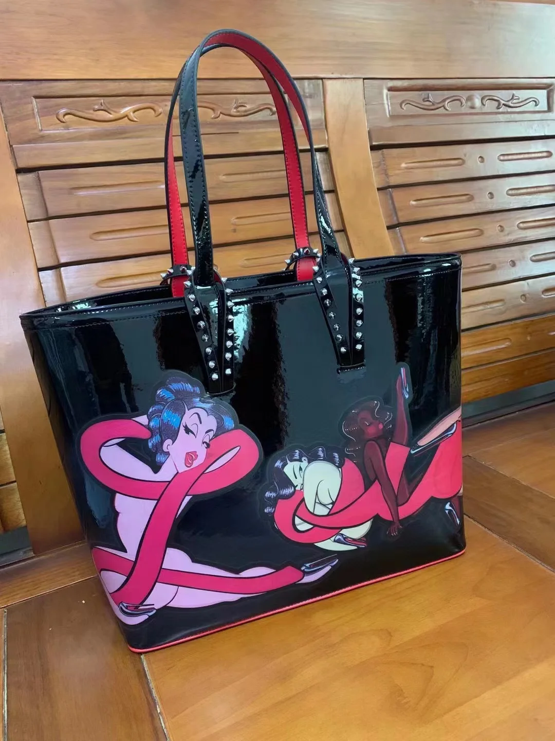 

Women Studded Bags Classic Streetwear Red Bottom Clutch Rivet Handbags Zipper Purse Spikes Pocket Wallet Holder Wristlet Cl Bags