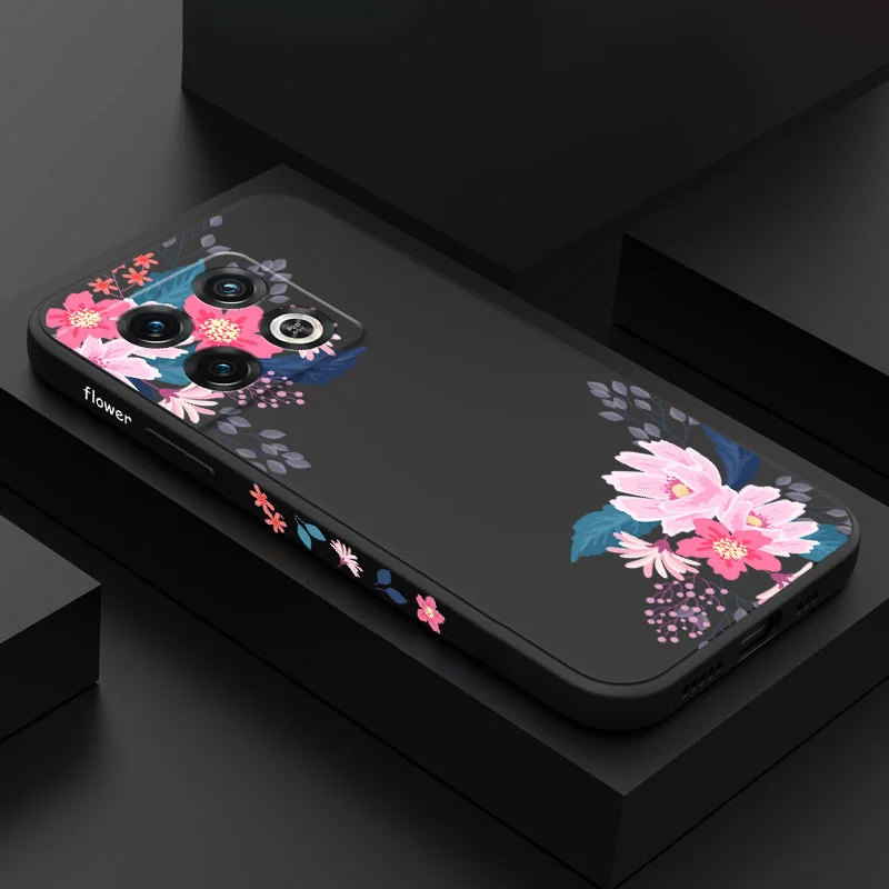 Custodia Per Telefono Safflower Laterale Per Oneplus 11 11R 10 10R 10T 9R 9Rt 9 8T 8 7 7T Pro 5G Cover In Silicone Liquido