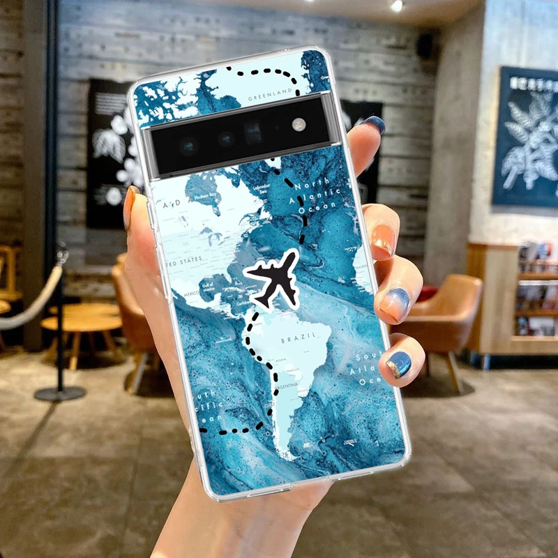 Airplane Design Soft Clear TPU Phone Case Cover