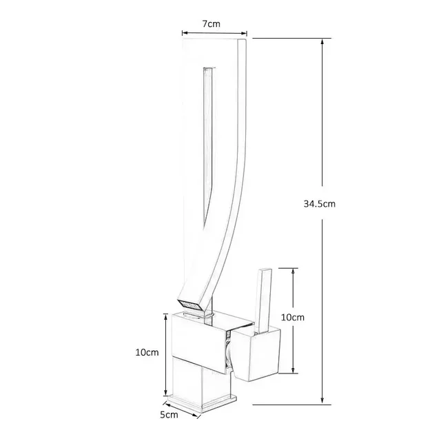 ก๊อกน้ำอ่างล้างหน้า ก๊อกน้ำทองเหลือง ก๊อกผสมน้ำในห้องน้ำ สีดำ/สีทอง ก๊อกน้ำอ่างล้างหน้าแบบก้านโยกเดี่ยว ก๊อกน้ำร้อนและน้ำเย็นสำหรับห้องน้ำ 5