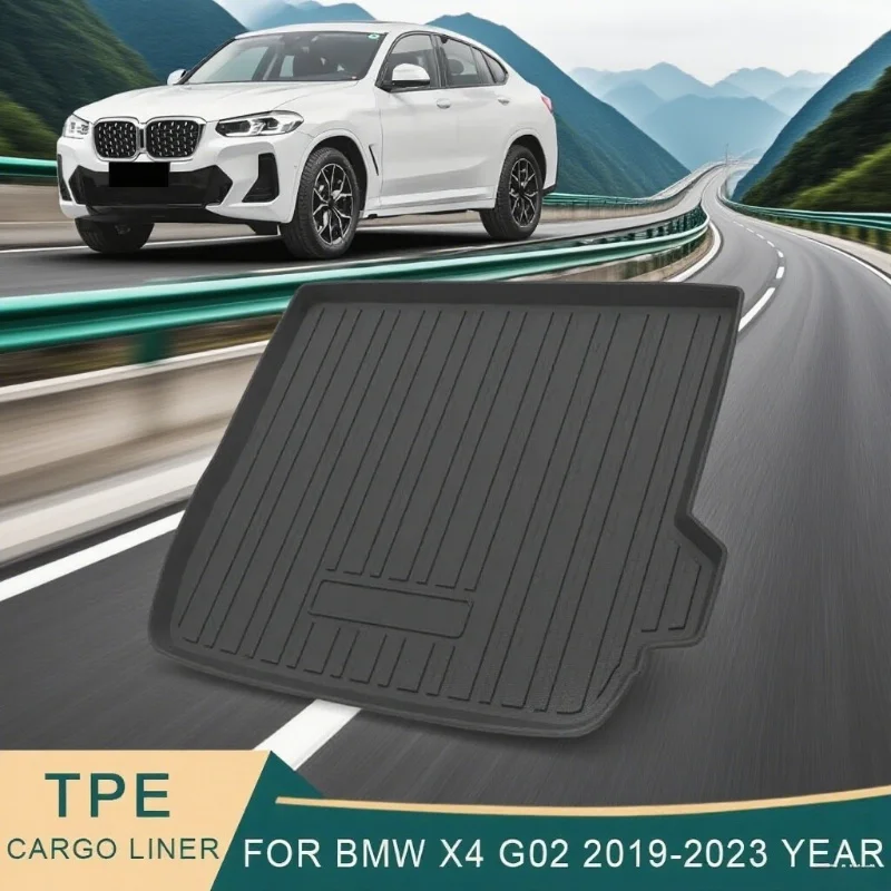 Tapis De Coffre Pour BMW X4 G02 (2019-2024) - Noir/Beige, Imperméable, Anti-Rayures, Protection Intégrale