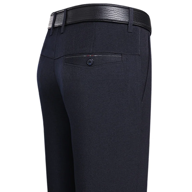 Men's Suit Pants Autumn Business Casual Pants Thickened Dad's Middle-Aged and Elderly Long