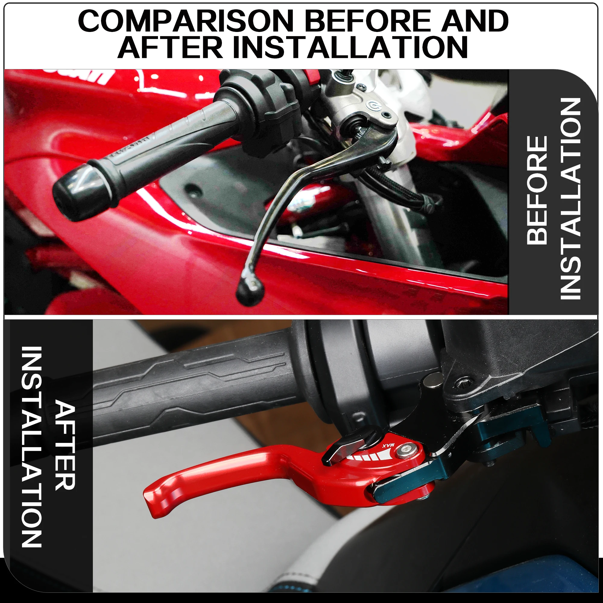 Per DUCATI 848/EVO 1098 1198 Hypermotard 950 Multistrada 1200 Diavel 1260 Moto 2 Dita Maniglia Corta Leva di Frizione del Freno - Image 5