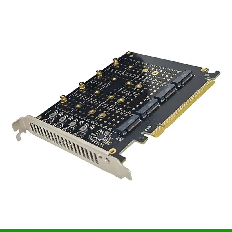 U55C 4슬롯 M.2 스토리지 확장 PCIe 확장 카드(안전 활동 표시기 포함)