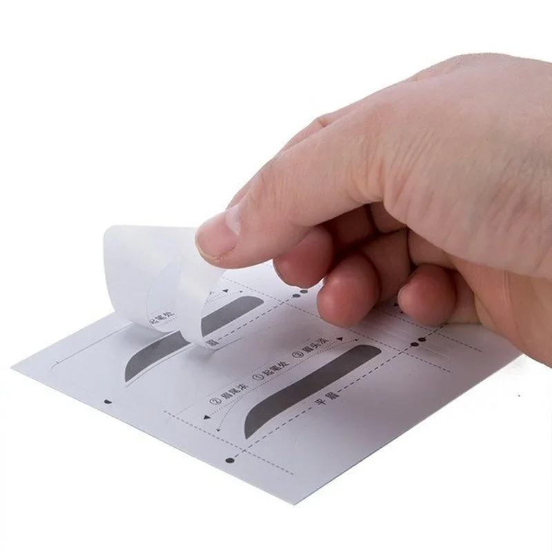 Lazy Quick Eyebrow Stickers Card Template Aids Guide Tattoos Makeup Tools Adjustable 24 Sheets Makeup Tools Eyebrow Stencil Tool Eye Makeup Tools