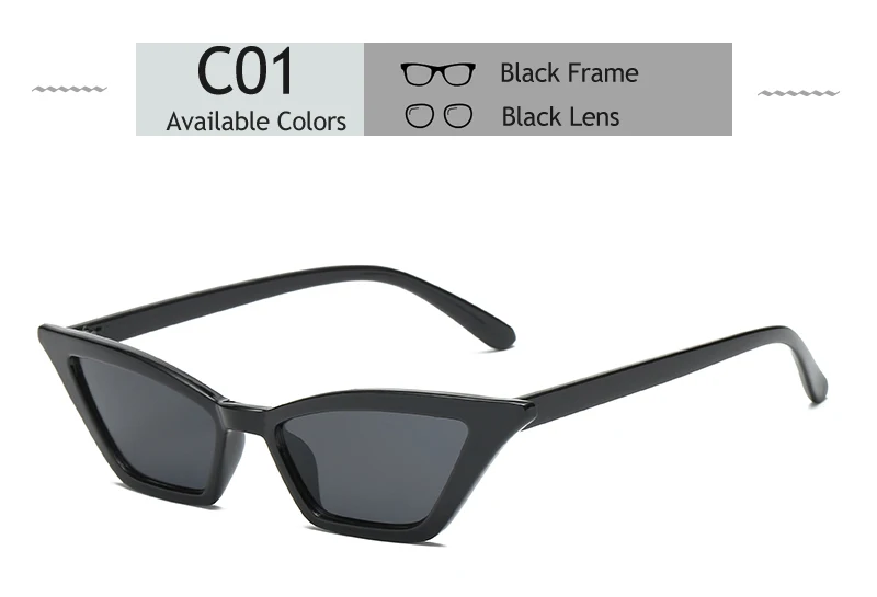 Schutzbrille Cat Eye Sonnenbrille Damen Schmales Rahmen Design Sonnenbrille Multi Color Frames Shades Damen Sonnenbrille UV400 – Detail 7