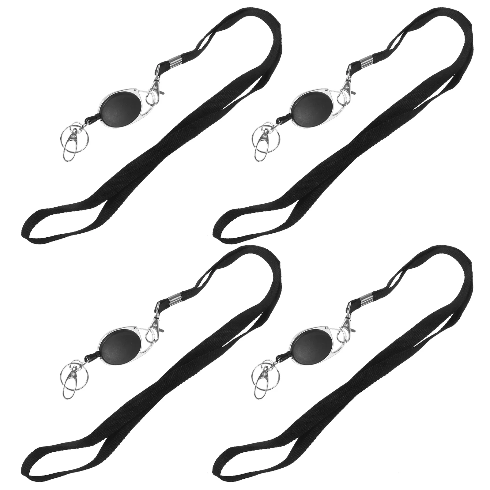 

4 Pcs Sling ID Lanyard Child Reel Neck Key Chain Strap Polyester Men Hanging Ropes
