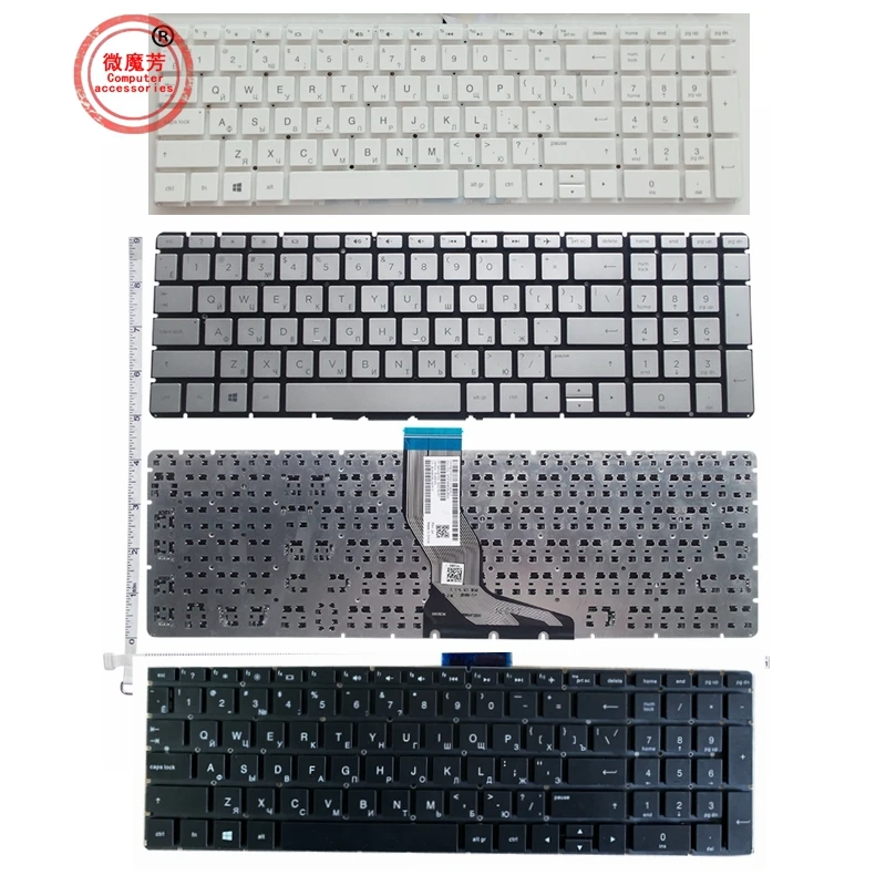 Teclado do portátil russo para HP, 15-BS