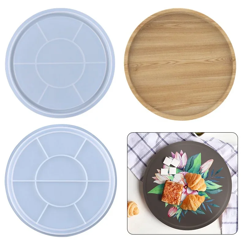 Silicone Mold 1pc Round for Fruit Tray DIY Dessert Storage and Jewelry