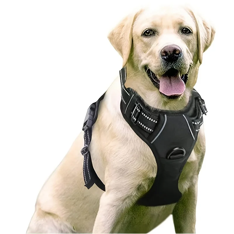 Pet Harness Dog Harness Pet Chest Harness Dog Harness No-Pull Pet Harness with 2 Leash Clips Adjustable Soft Padded Dog Vest