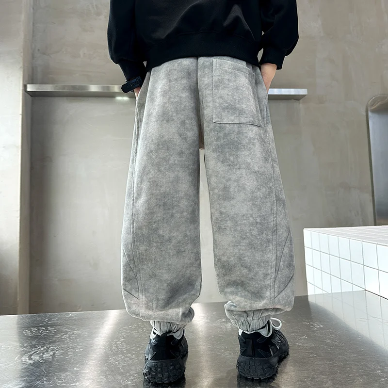 Casual Children Pants for Boys 10 to 12 Year Kids Solid Color Autumn Sweatpants Children School Sport Comfortable Trousers