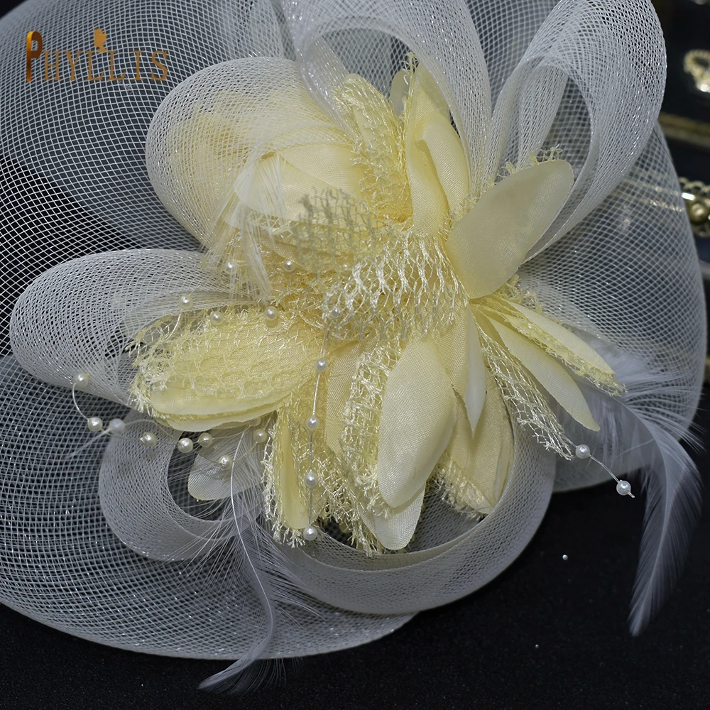 JM02 White Black Bridal Fascinator Birdcage Veil Wedding Hat Short Bride Face Veil Charming Evening Blusher Veil Bridal Headwear