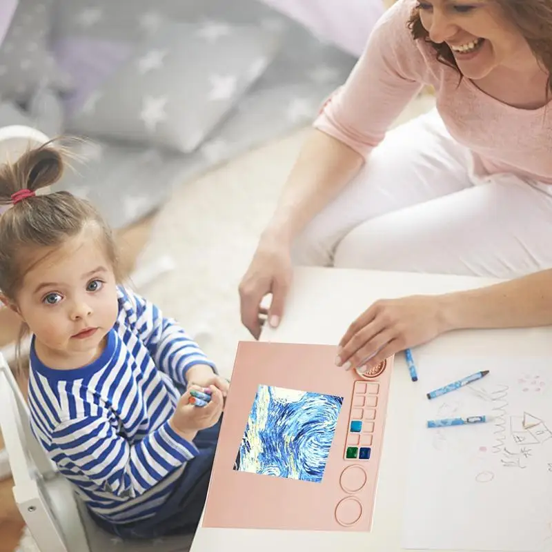 Multifunctional DIY Silicone Painting Mat Palette Kids Graffiti Drawing Board Oil Painting Board Clay Mat Drawing Accessory