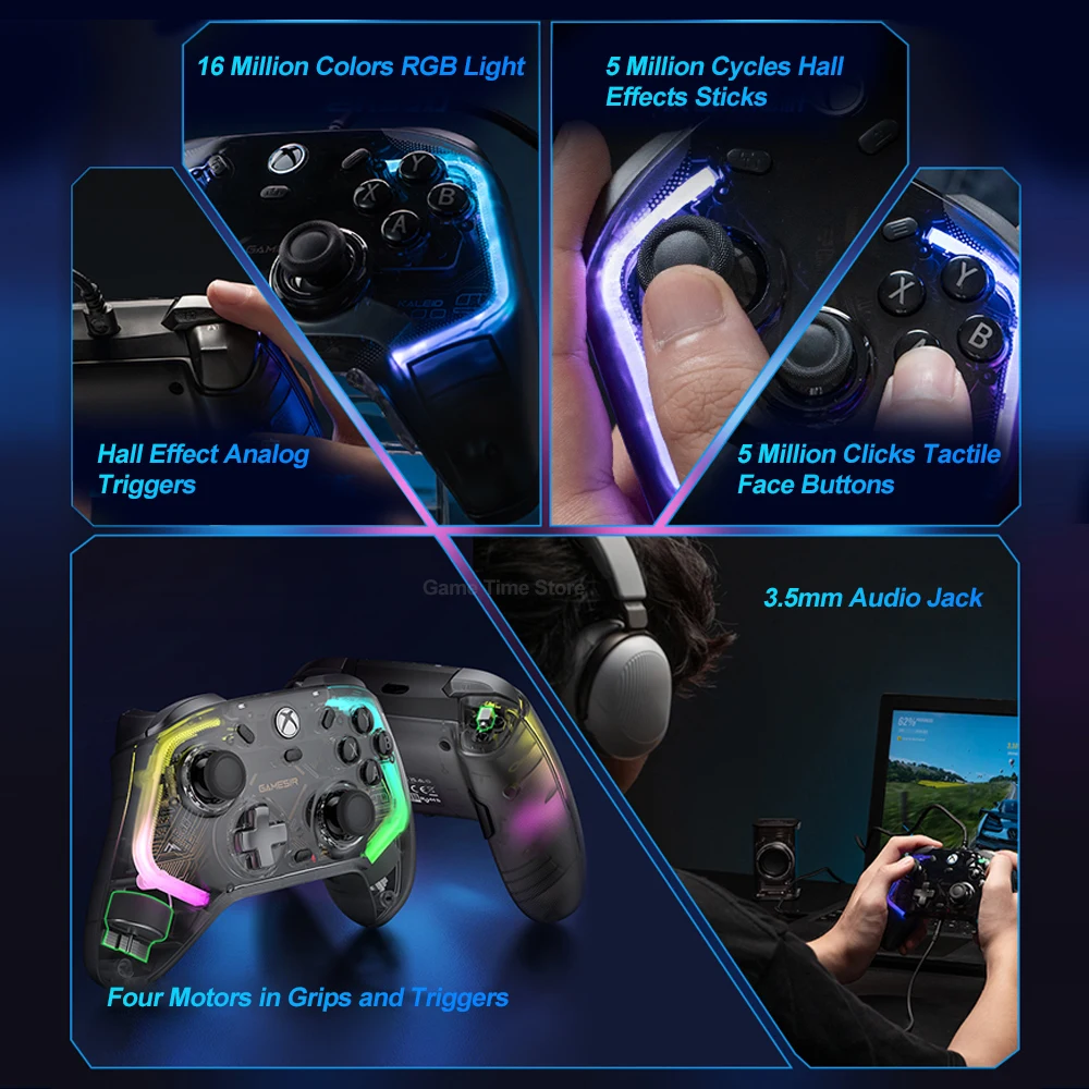 Gamesir Kaleid Xbox  Ʈѷ, XBOX ø S X ONE PC , Ȧ ȿ ̽ƽ, Ƴα Ʈ, RGB Ʈ