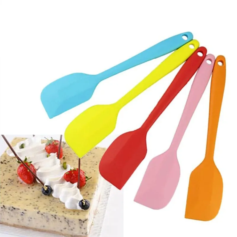Kitchen Silicone Cream Scraper Butter Cake Spatula Stir Batter Scraper Brush Butter Blender Cake Brush Baking Tool Kitchenware