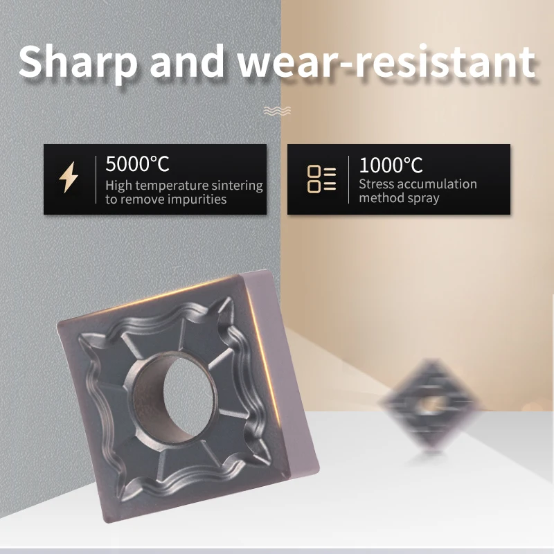 Insert Carbure Tournage SNMG120408 HA H01 - Lame Indexable Métal Dur, Pour Tour CNC, Usinage Acier Aluminium