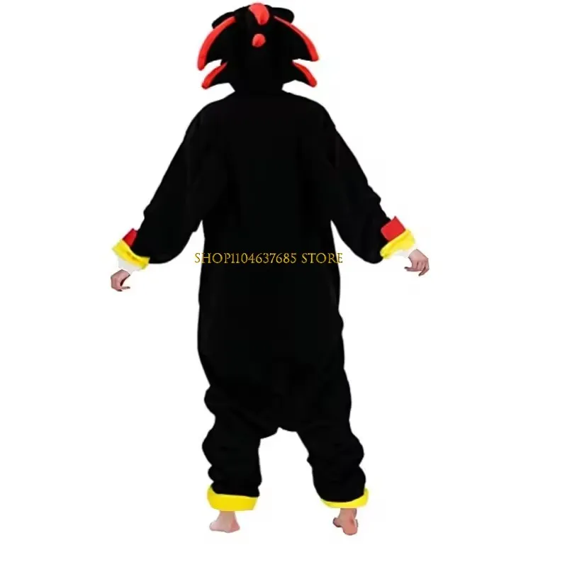 Oversized Black Shadow Cartoon Pajamas Female Male Animal Adult Christmas Hedgehog Party Cosplay Costumes Raccoon Kigurumi