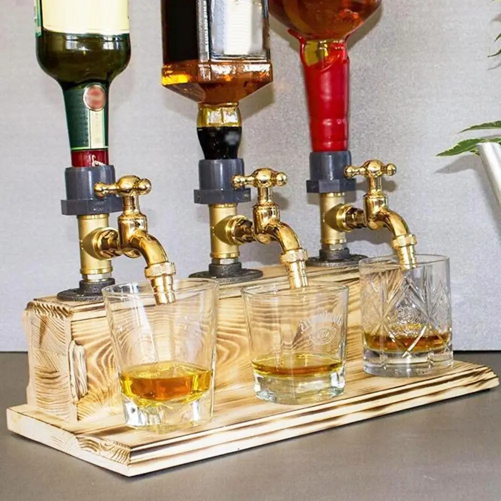 

123 Wine Dispenser Large Capacity Eye-catching Innovative Wooden Stable Whiskey Gadgets Liquor For Christmas Kitchen Accessories