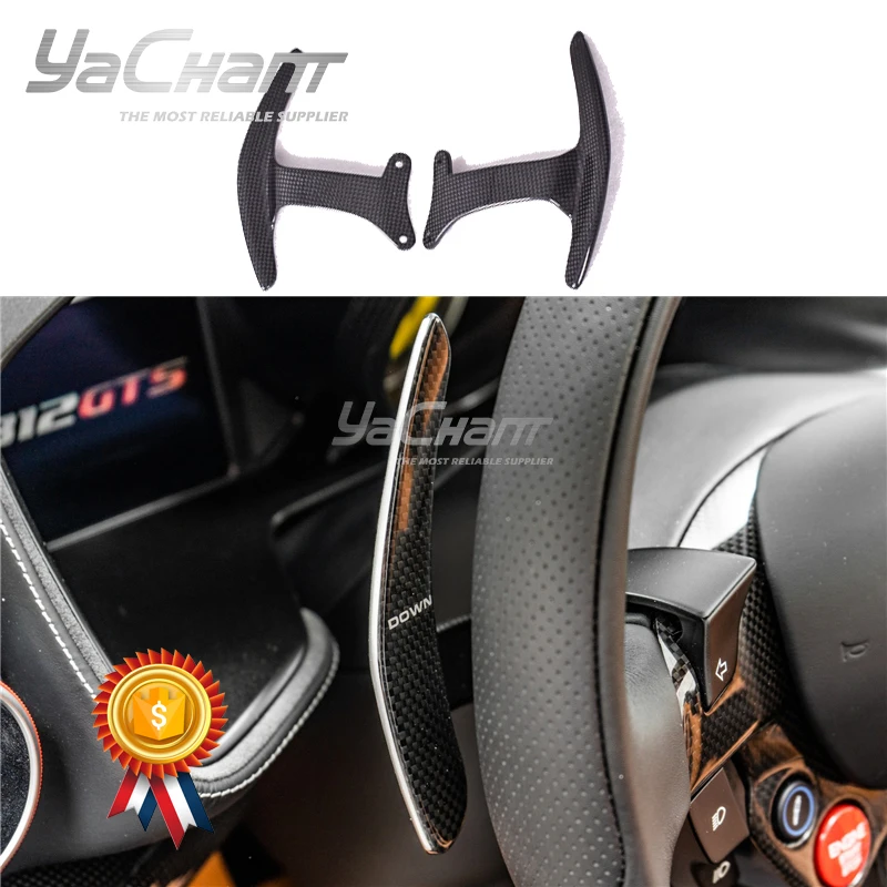 Pagaie Cambio Dcf In Fibra Di Carbonio Per Auto-Styling Adatte Per Ferrari 2017 2020-812 Superfast F1