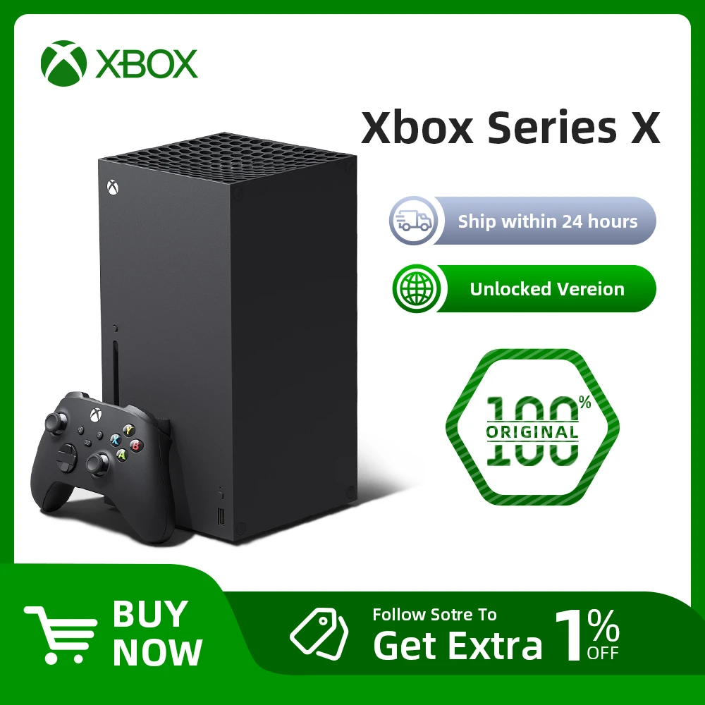 Microsoft xbox série x 1tb desbloqueado versão consolas de jogos de vídeo xbox x controlador sem