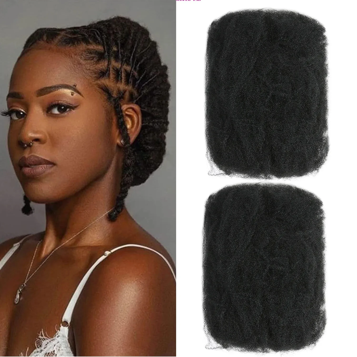 

Rebecca Afro Kinky Curly Bulk Fashion Peurvian Non Remy Human Hair Extensions Braiding Hair Dreadlocks Crochet Bulks 3PCS/lot