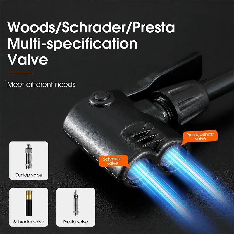 160PSI High Pressure Bicycle Floor Pump 2