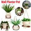 Flower Pot Wall Planter Pot Creative Swing Face Resin Cute Plant Succulent Pots Smiling Face Flower Container Garden Accessories 1