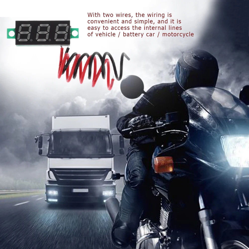 0.28 인치 전압계 전압 표시기 패널 DC 2.5-30V 미니 디지털 전압계 모니터 패널 3 자리 전압 테스터 감지기 모니터