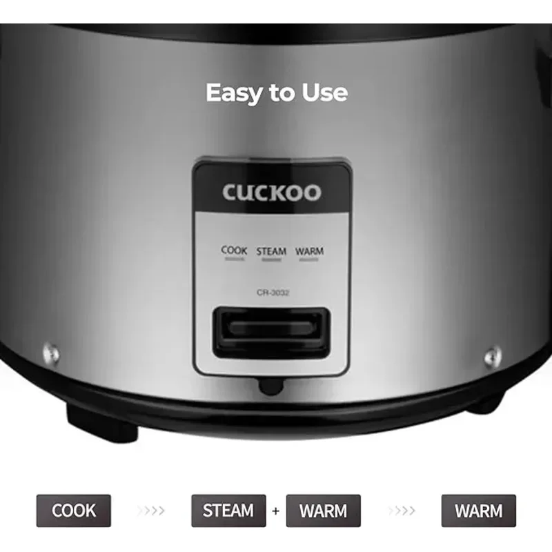 QWCUCKOO Commercial Large Capacity Rice Cooker 30 Cup/7.5 Qt. (Uncooked) 60 Cup/15 Qt. (Cooked) Superior Durability Stainless St 4