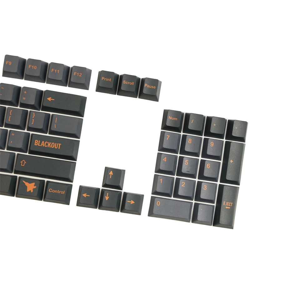 142 Keys GMK Stealth Keycaps Personalise Keycaps Cherry Profile