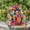 VB limited edition floral double shoulder backpack, pure cotton backpack, travel backpack 3