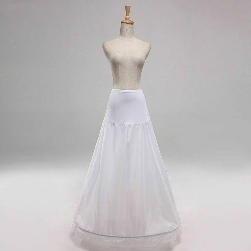 A Line 1 Hoop Petticoat for Bridal Wedding Dress Crinoline Slip Underskirt for Women Dress Adjust Waist wedding underskirt wedding petticoat petticoat underskirt petticoat skirt