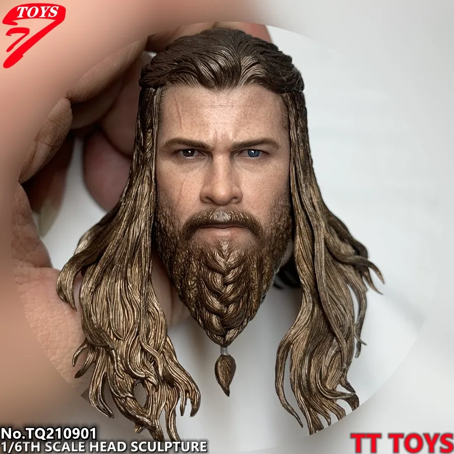 1/6 TTTOYS Male Superhero Thor Chris Hemsworth Thor Head Sculpture Carving Long  Hair Beard for 12'' TBLeague Phicen Body| | - AliExpress